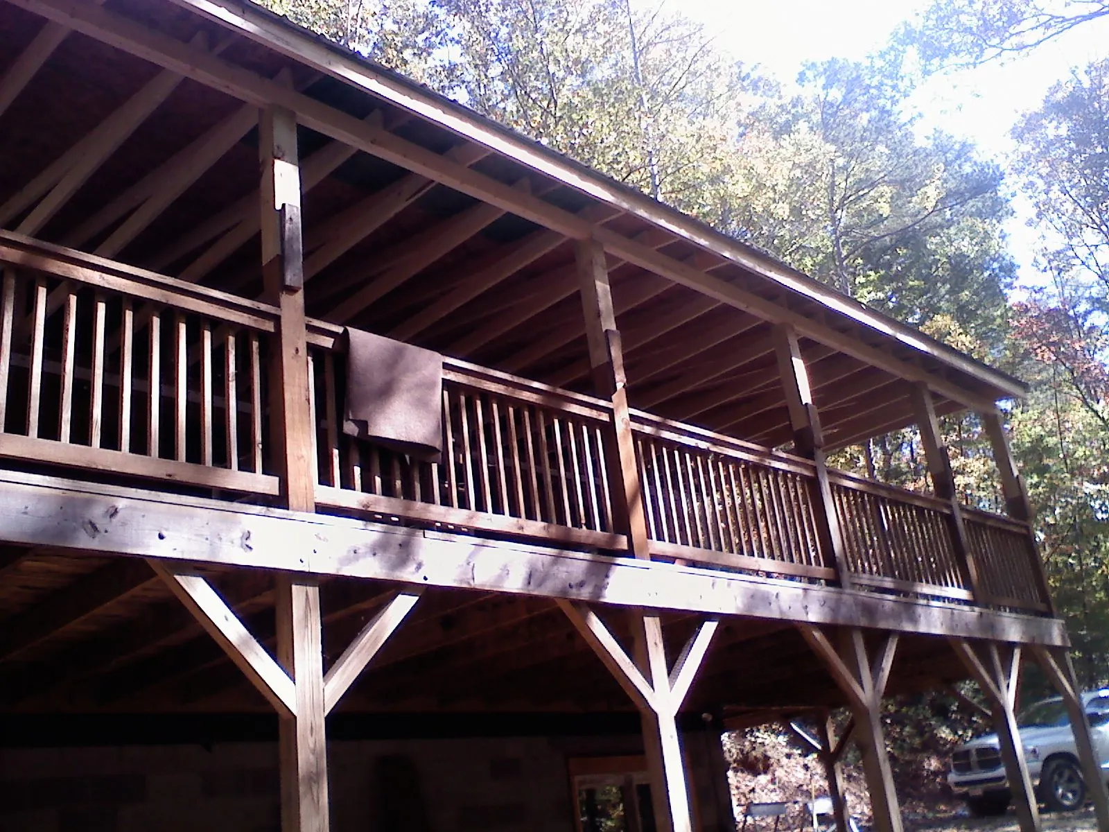 Timber framing under a new elevated porch and deck — Roof Leak Repair in Dupo by Roofing Brothers
